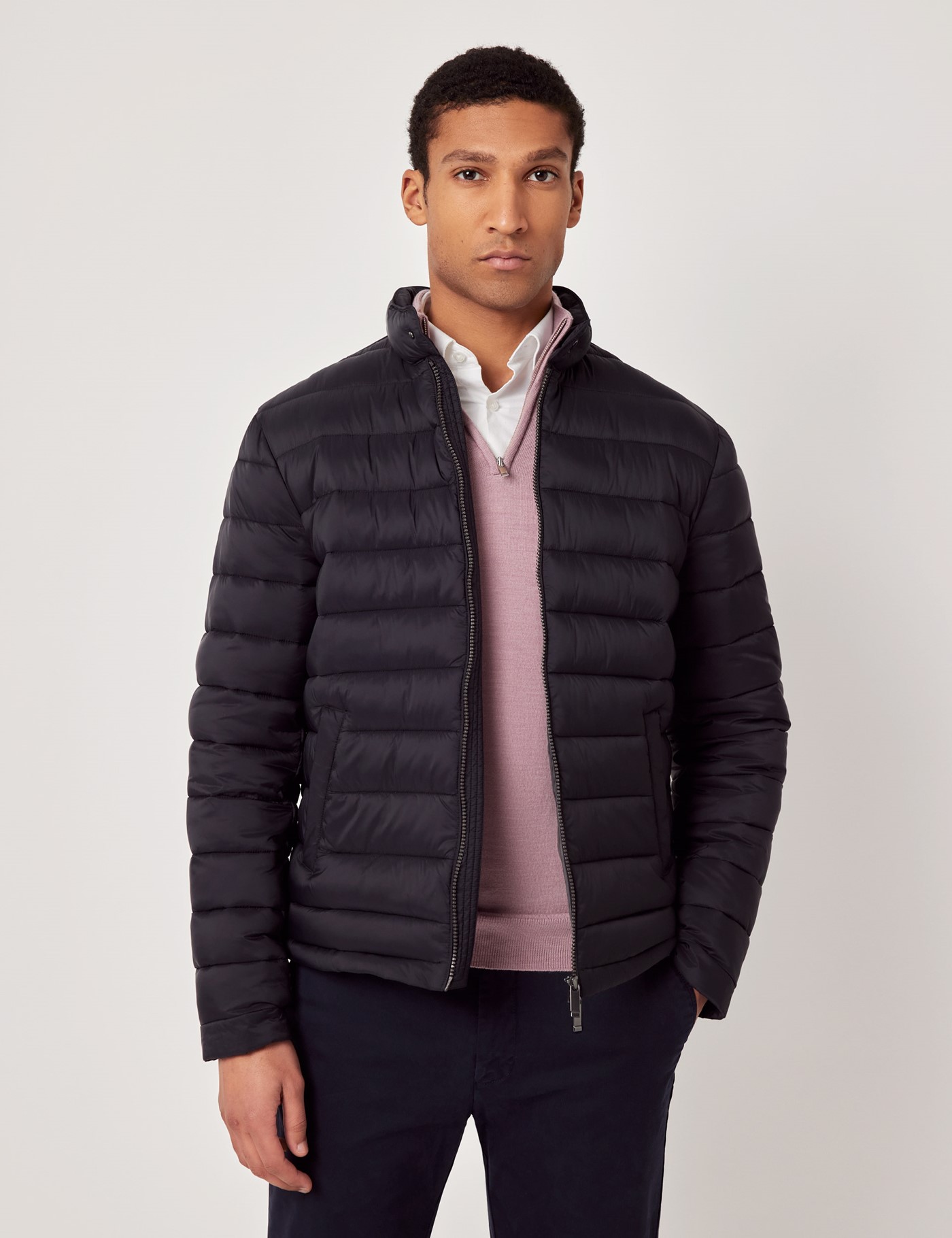 Hawes & Curtis Black Lightweight Jacket Size: Large
