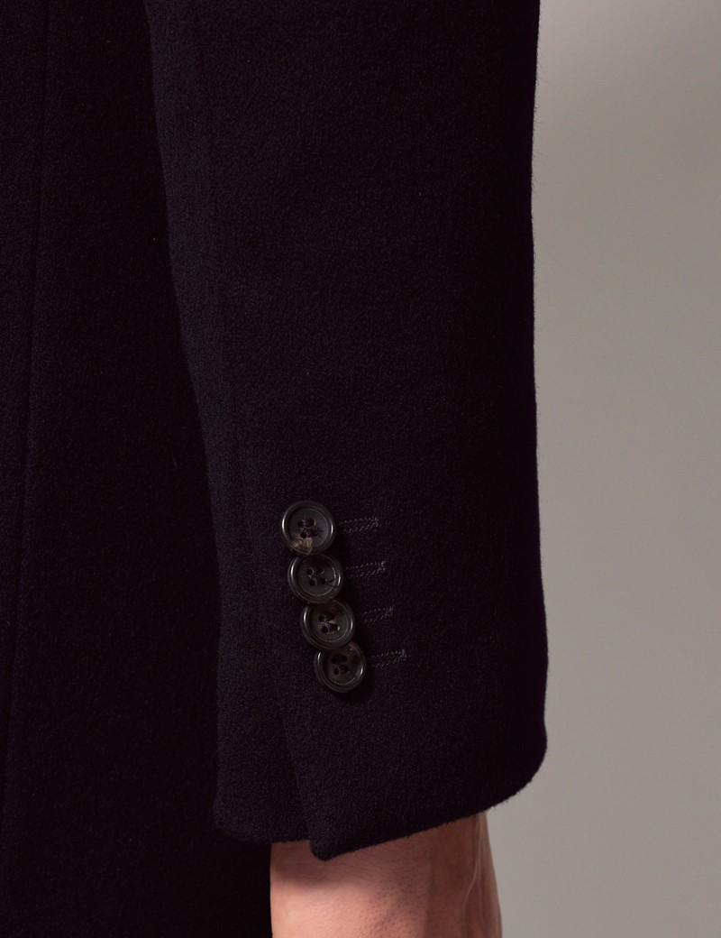 Men's Navy Italian Wool Coat - 1913 Collection | Hawes & Curtis