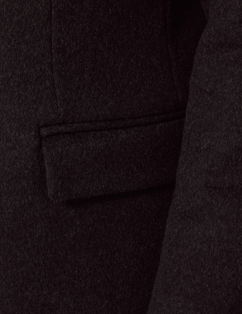 Men's Charcoal Italian Cashmere Overcoat