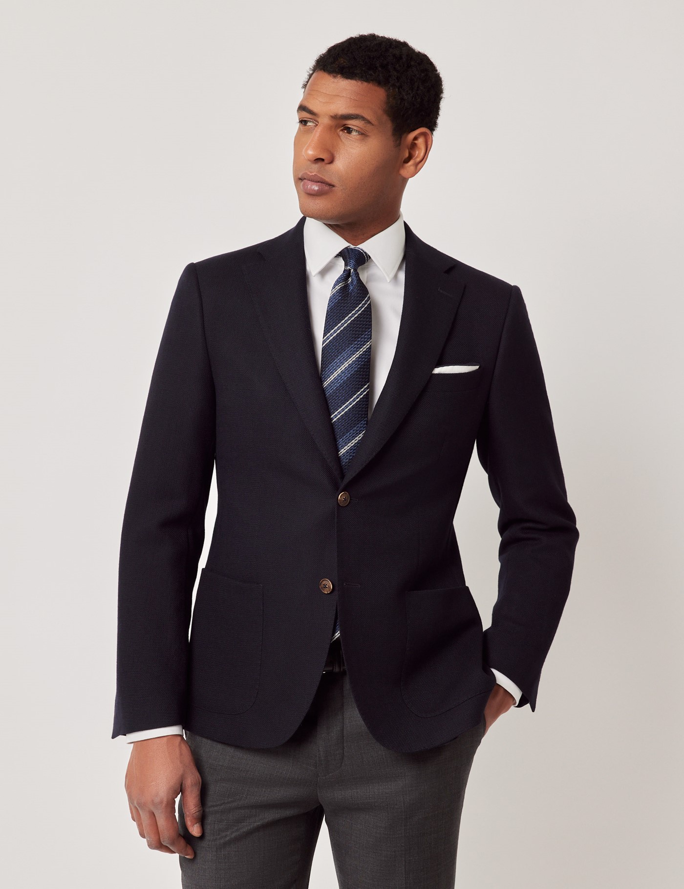 & Slim Fit Semi Plain 1913 Blazer reg