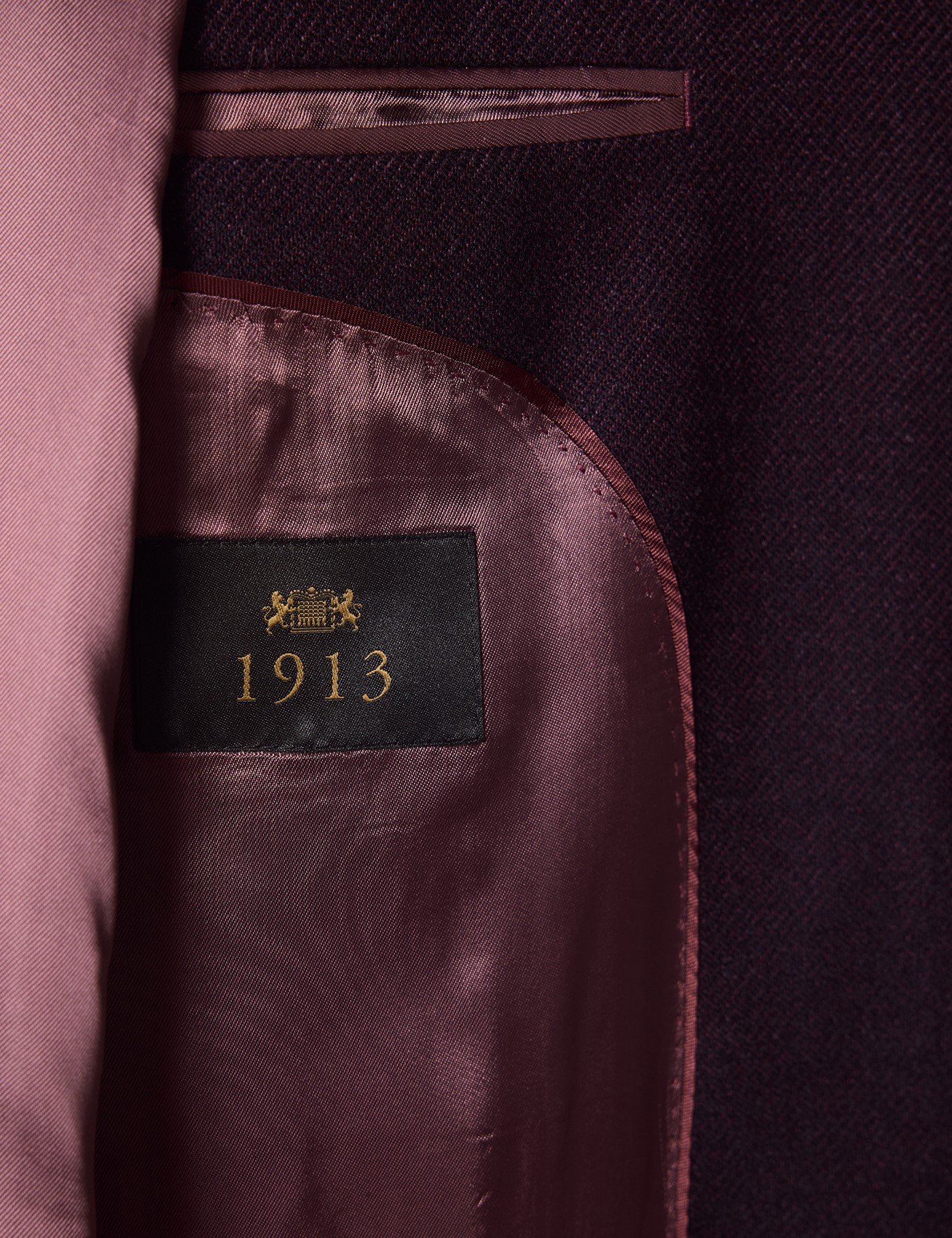 Hawes & Curtis Tailored Fit Wine Twill 1913 Blazer Size: 48 reg (EU 58) image 4