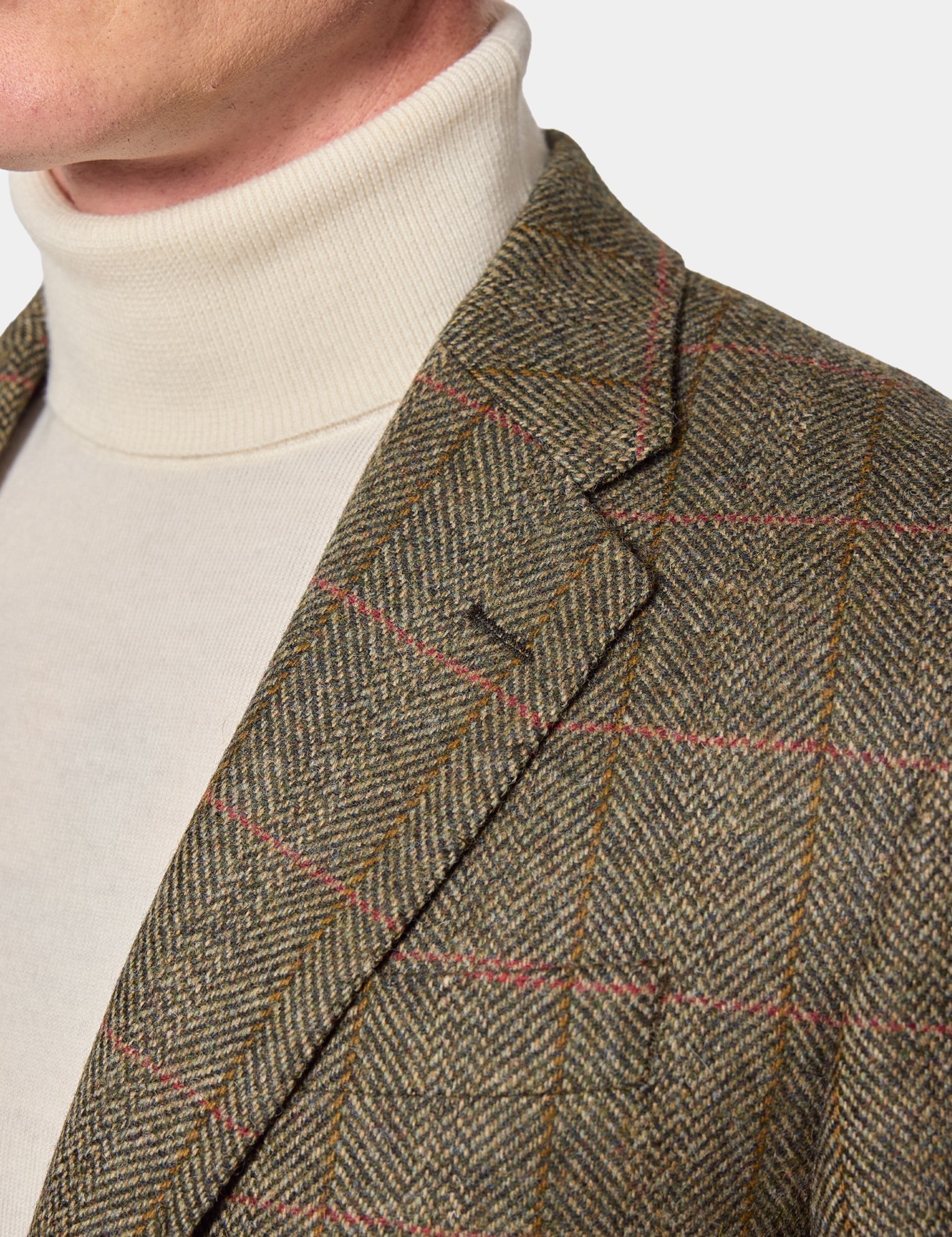 Hawes & Curtis Tailored Fit Green Check 1913 Blazer Size: 40 reg (EU 50) image 2