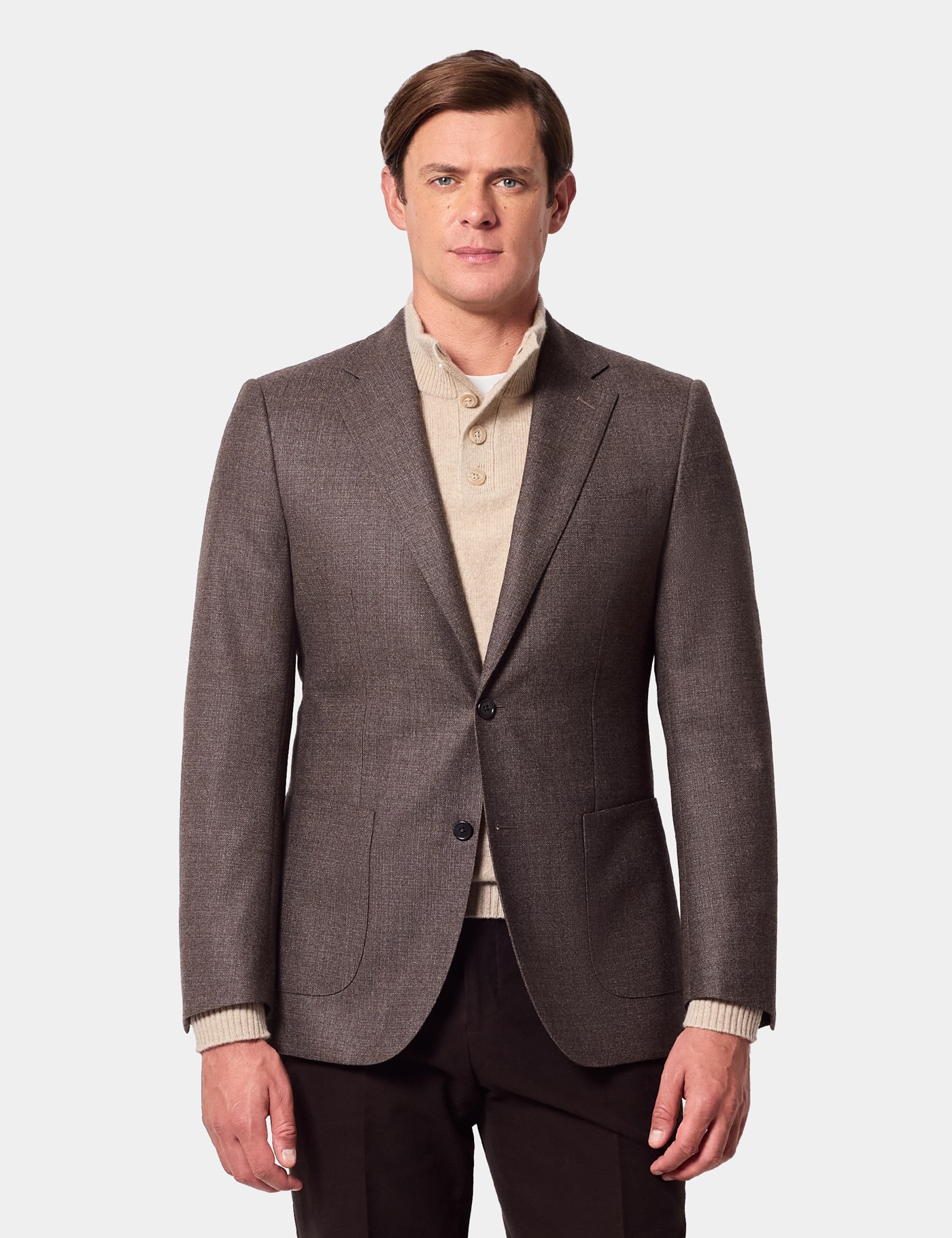 Hawes & Curtis Slim Fit Brown Blazer Size: 36 reg (EU 46)