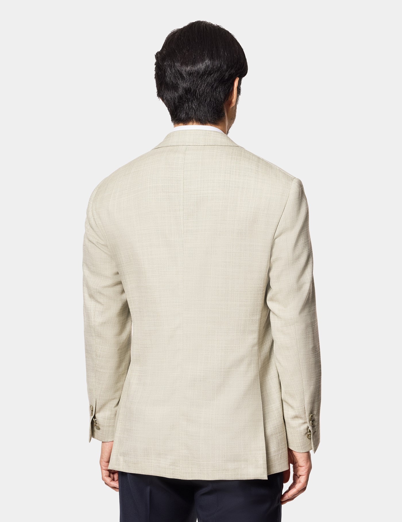 Hawes & Curtis Tailored Fit Green Twill Wool-Silk Blazer Size: 40 reg (EU 50) image 4