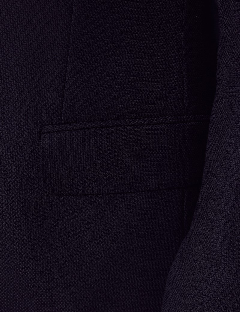 Men’s Navy Slim Blazer with Double Back Vent | Hawes & Curtis