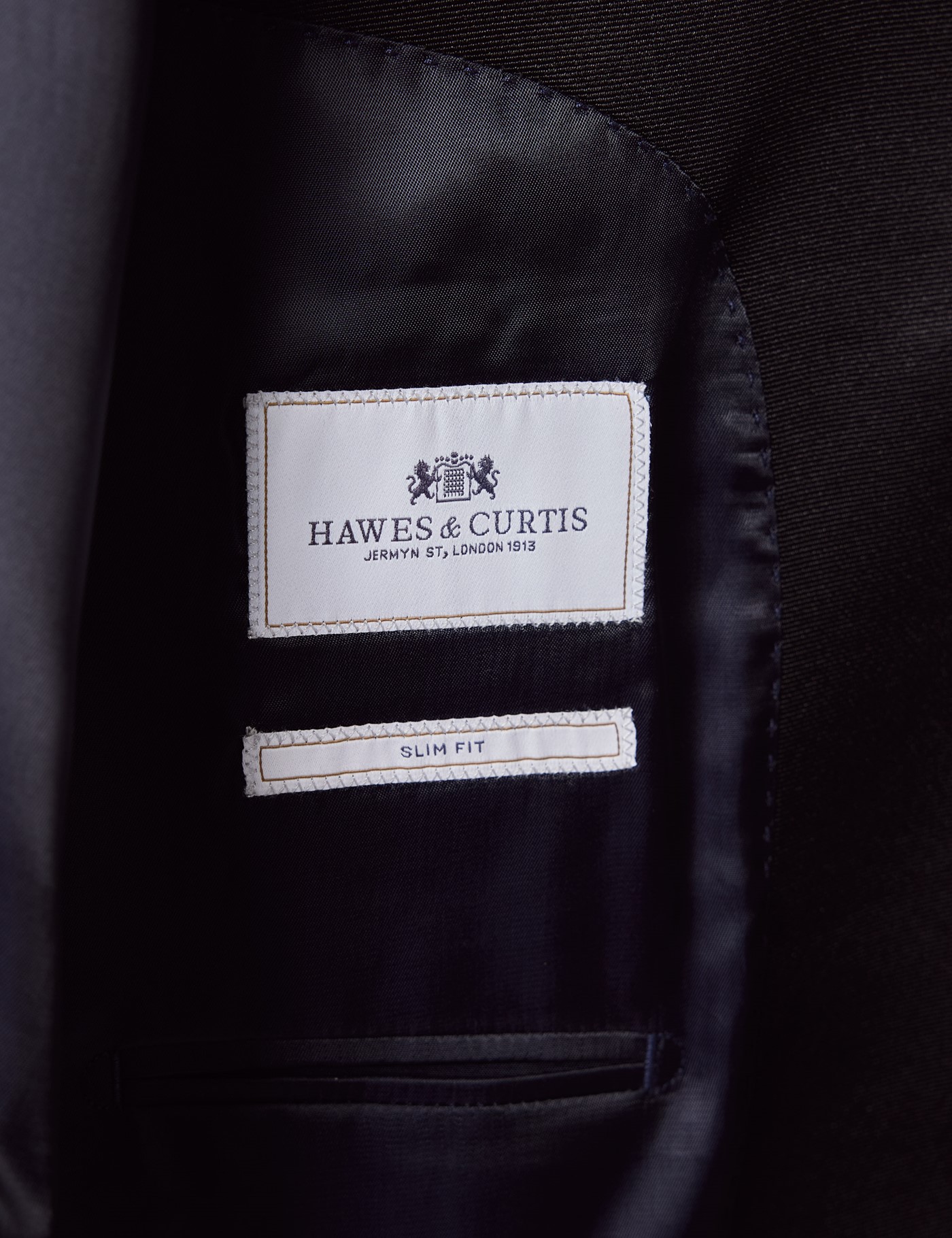 Hawes & Curtis Slim Fit Midnight Blue Jacket Size: 38 reg (EU 48) image 4
