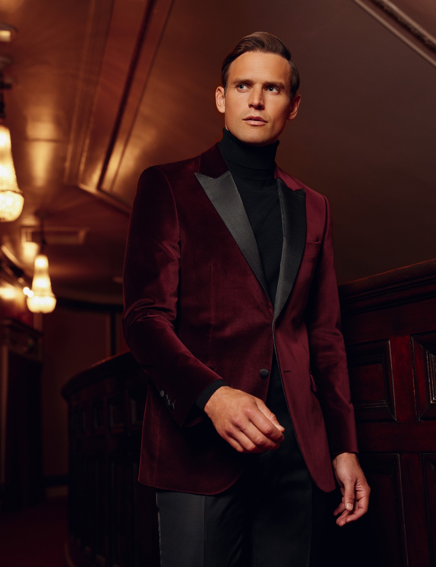 Selected slim fit velvet suit trousers in burgundy  ShopStyle