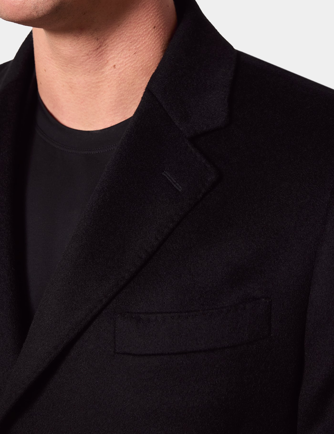 Hawes & Curtis Black Overcoat Size: 46 reg (EU 56) image 2