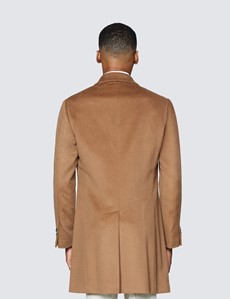 Men’s Tan Wool Overcoat 
