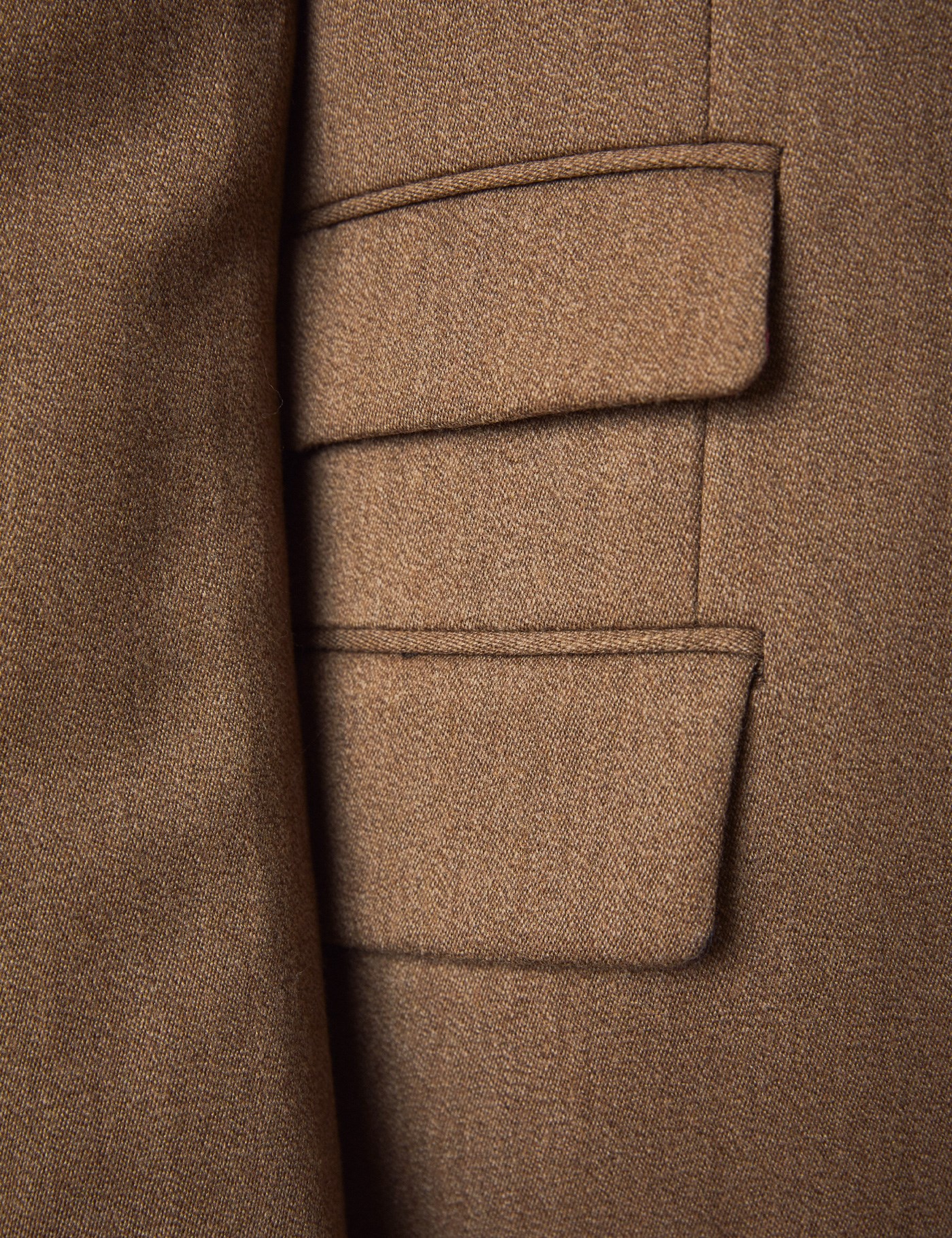 Men's Camel Covert Coat - 100% Wool | Hawes & Curtis