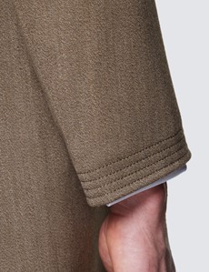 Men's Camel Covert Coat - 100% Wool