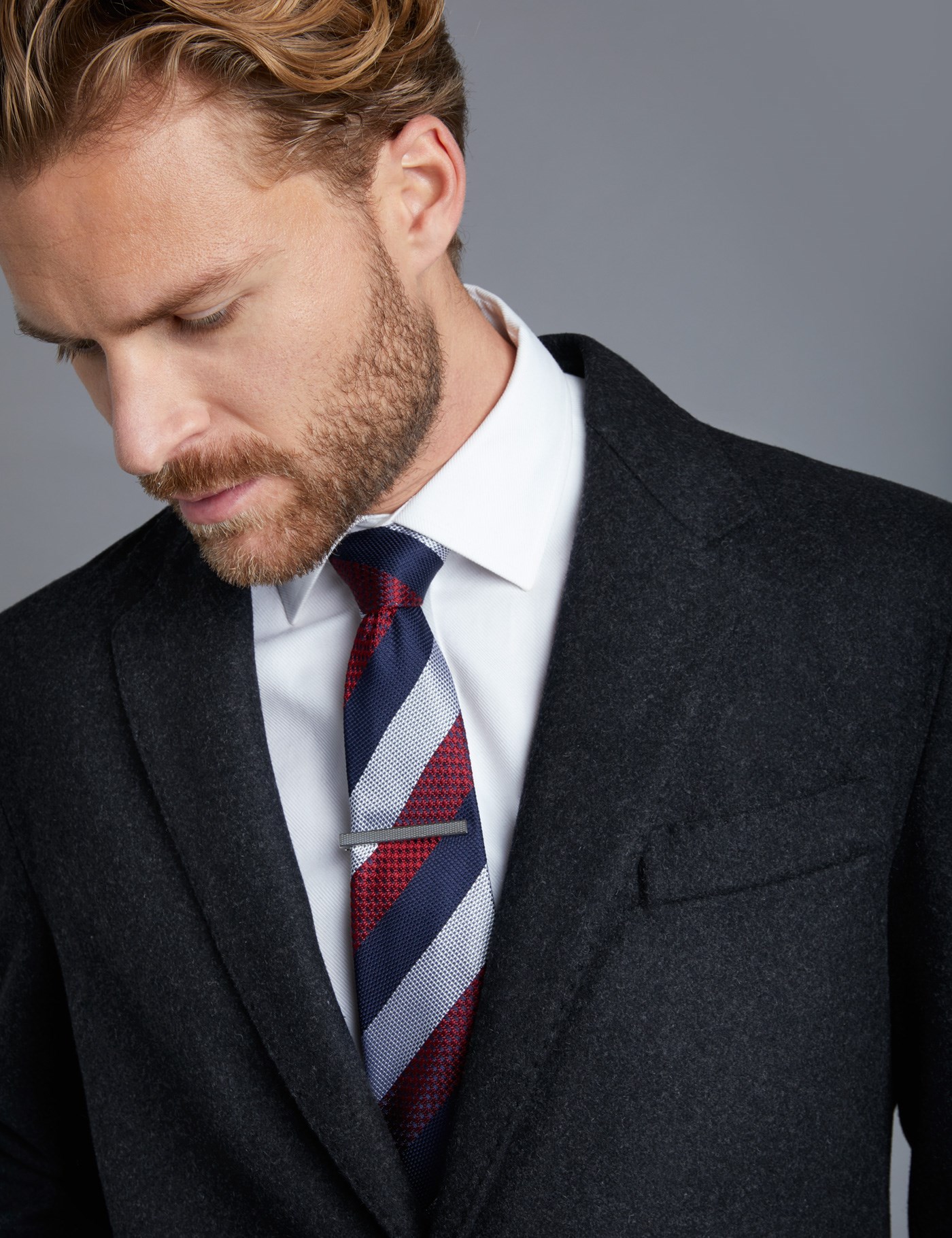 Men’s Charcoal Wool Overcoat | Hawes & Curtis