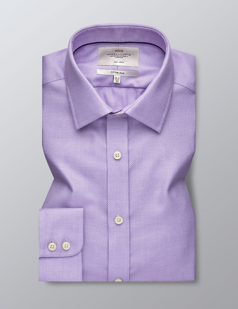 Men's Formal Lilac Extra Slim Fit Shirt Single Cuff Non Iron