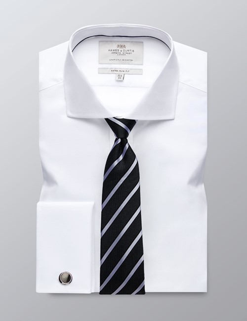 extra slim fit white dress shirt