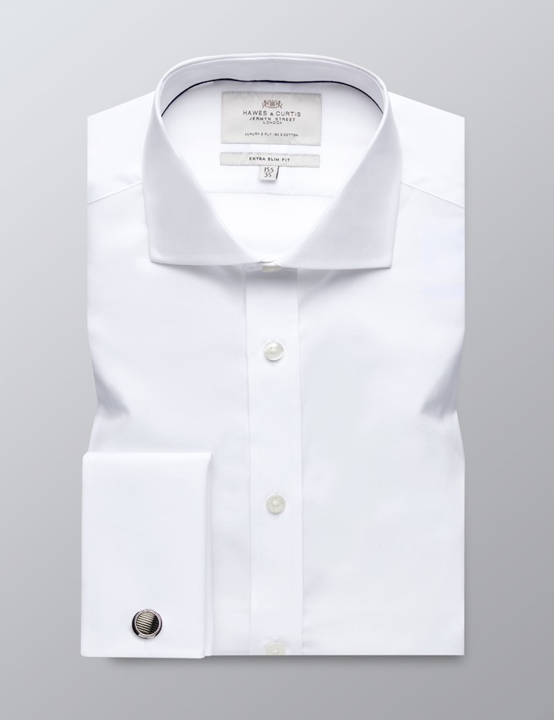 mens double cuff white shirt uk