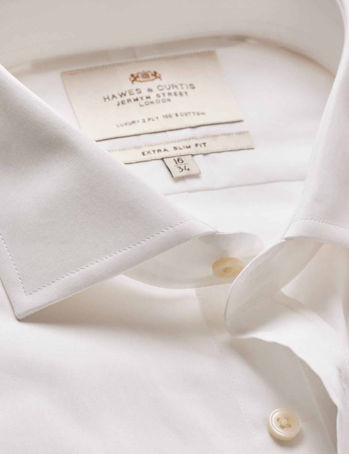 & Extra Slim Fit Plain Shirt 15.5" collar 34" sleeve