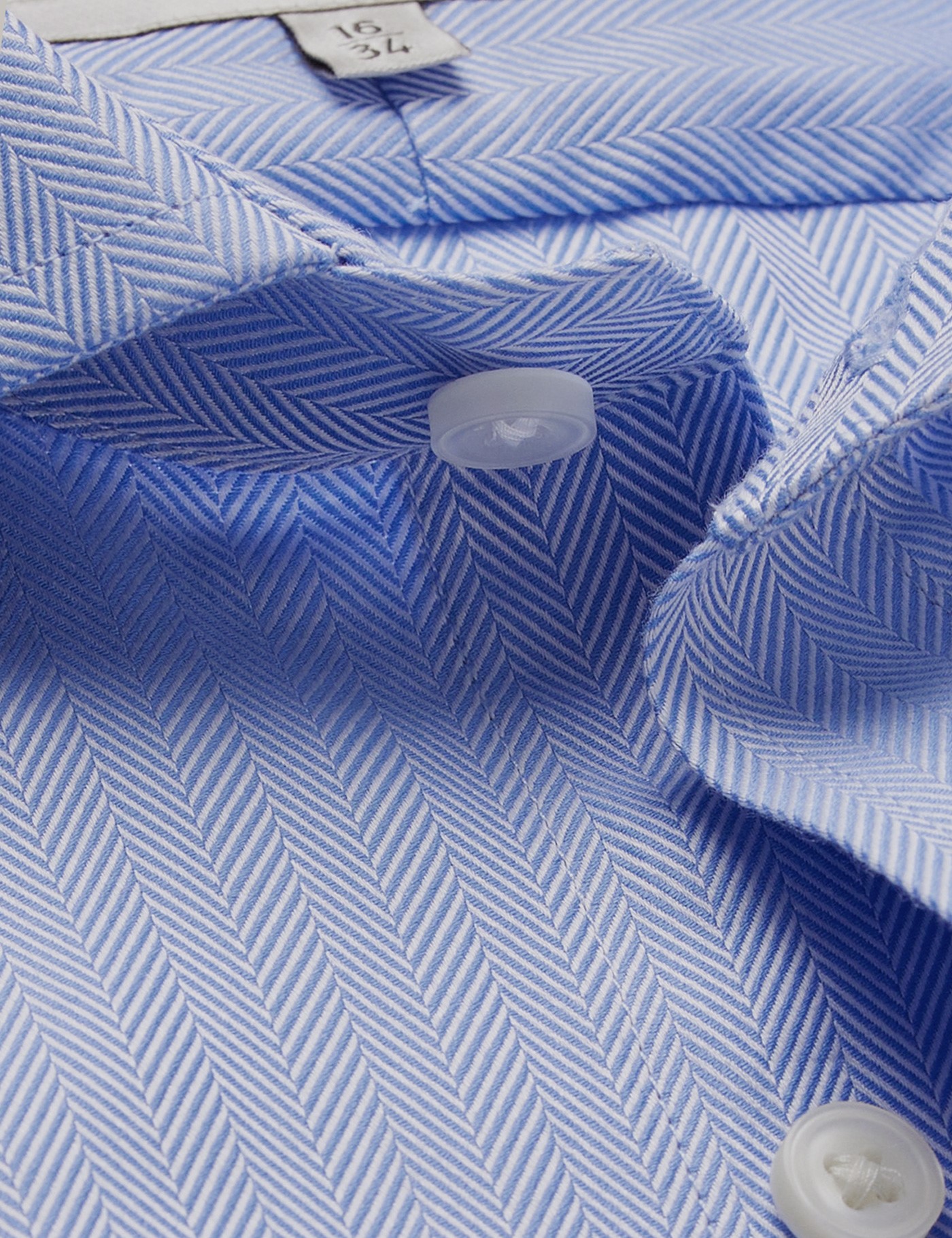 & Extra Slim Fit Herringbone Shirt 15.5" collar 35" sleeve