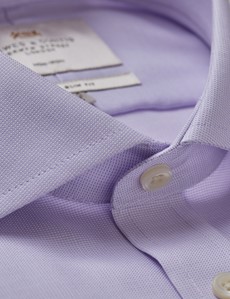 Men's Non-Iron Lilac & White Fabric Interest Extra Slim Shirt - Windsor ...