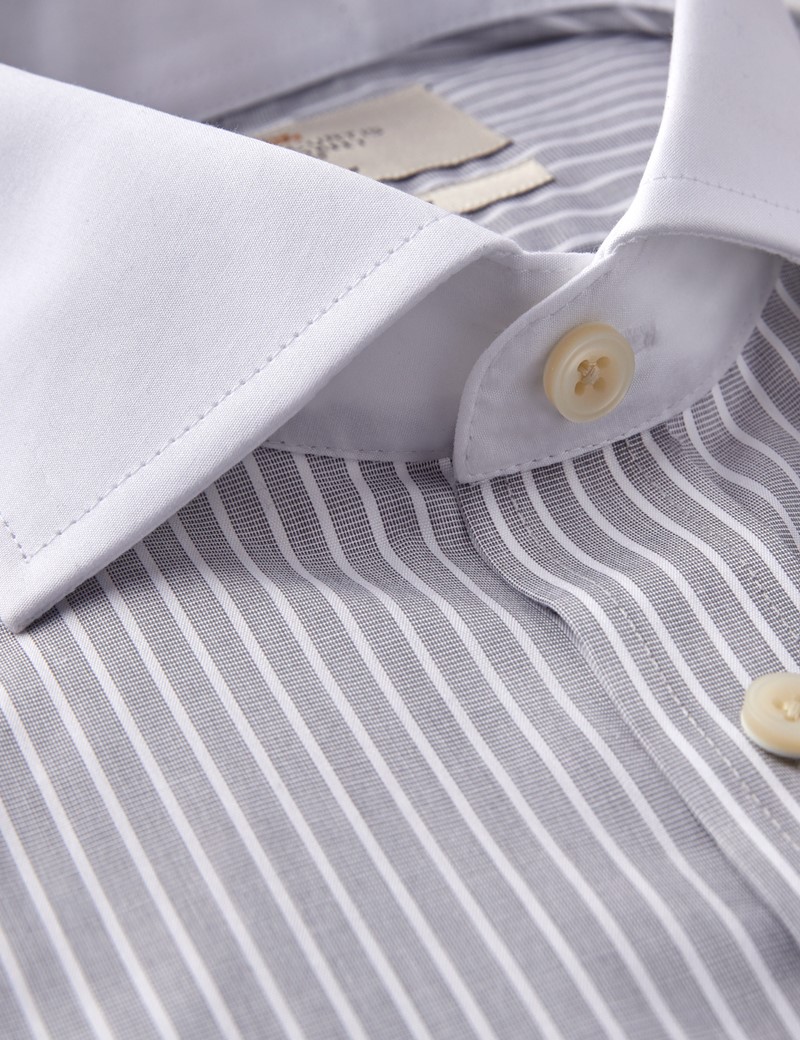 white striped formal shirt