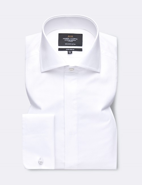 white tuxedo shirt for men