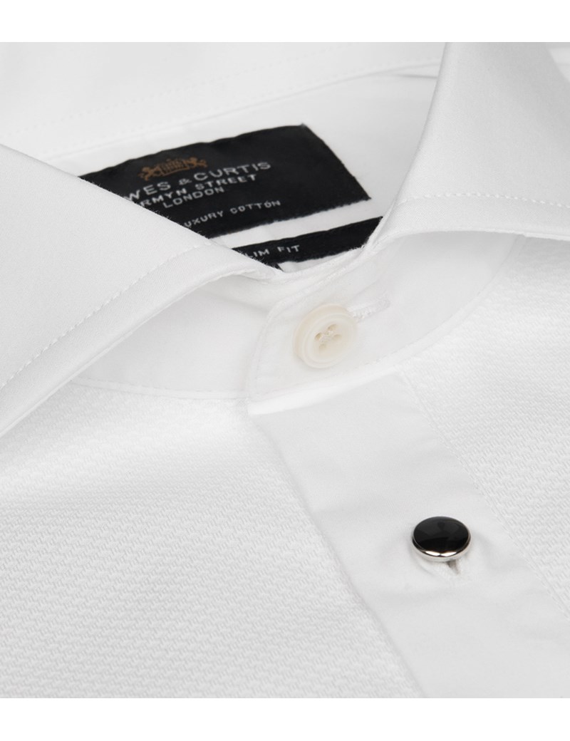 Men's Formal White Extra Slim Fit Evening Shirt - Windsor Collar ...