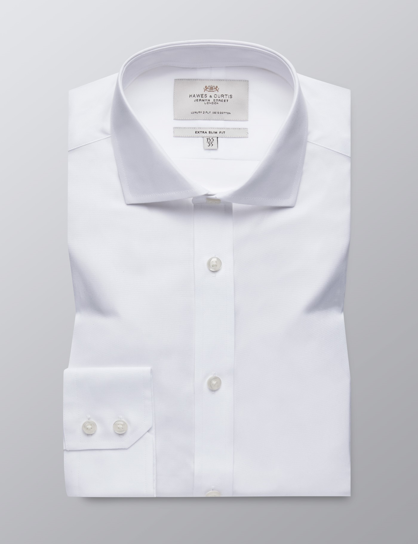 White Slim Shirt - Windsor Collar | Hawes and Curtis