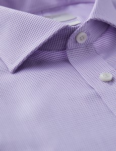 Men's Formal Lilac Textured Extra Slim Fit Shirt - Windsor Collar ...