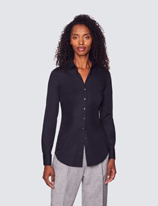 black stretch shirt ladies