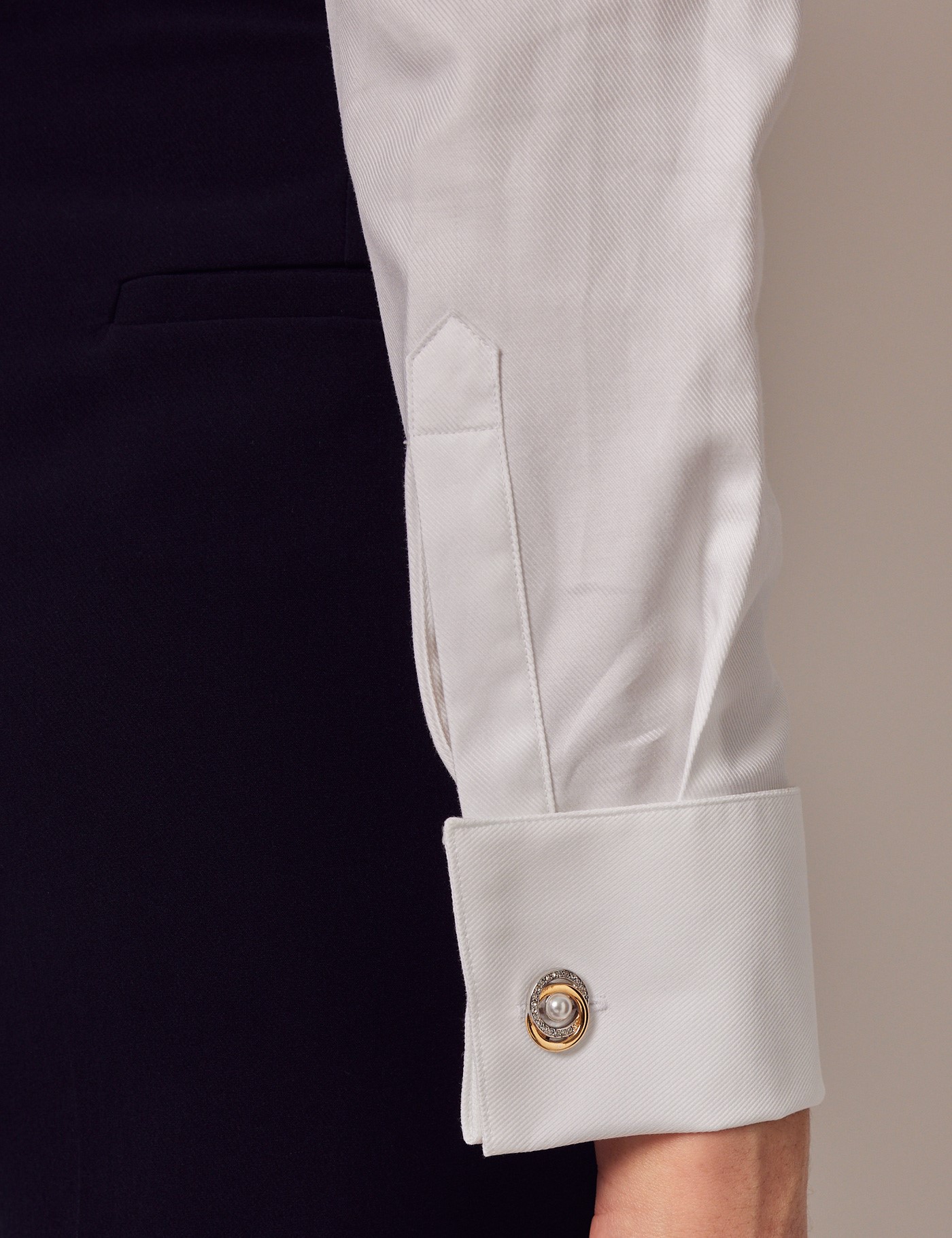 Women s Executive White Twill Fitted Shirt Double Cuffs women-s-executive-white-twill-fitted-shirt-double-cuffs