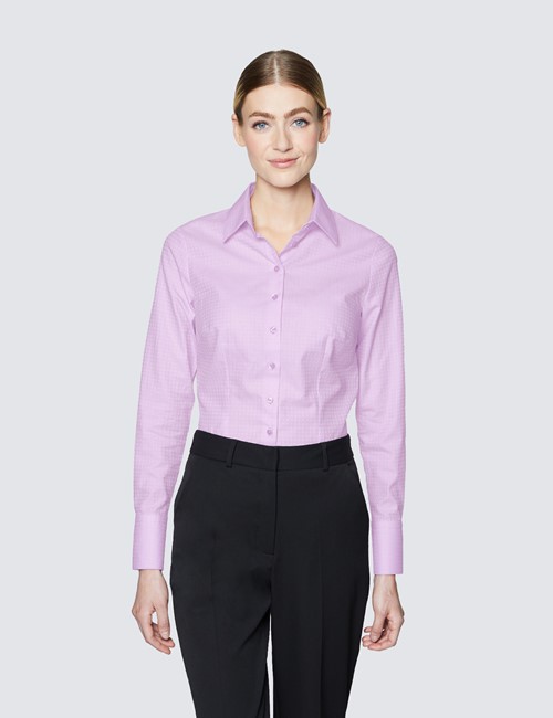 Womens Fitted Shirts - Blue Label Collection Hawes Curtis