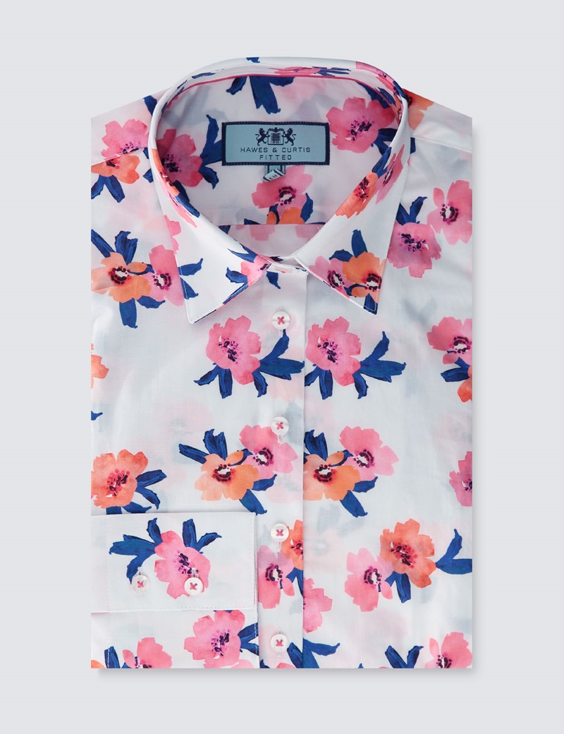 Fitted Shirt with Candy Flowers 