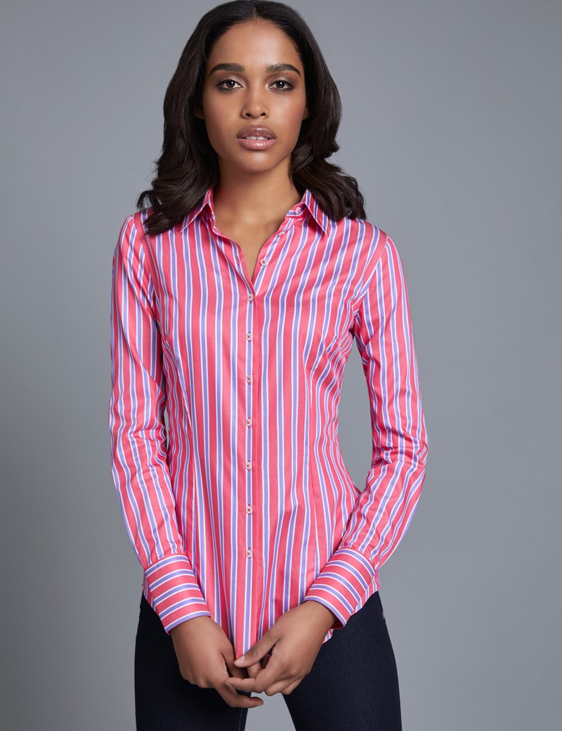 coral color womens shirts