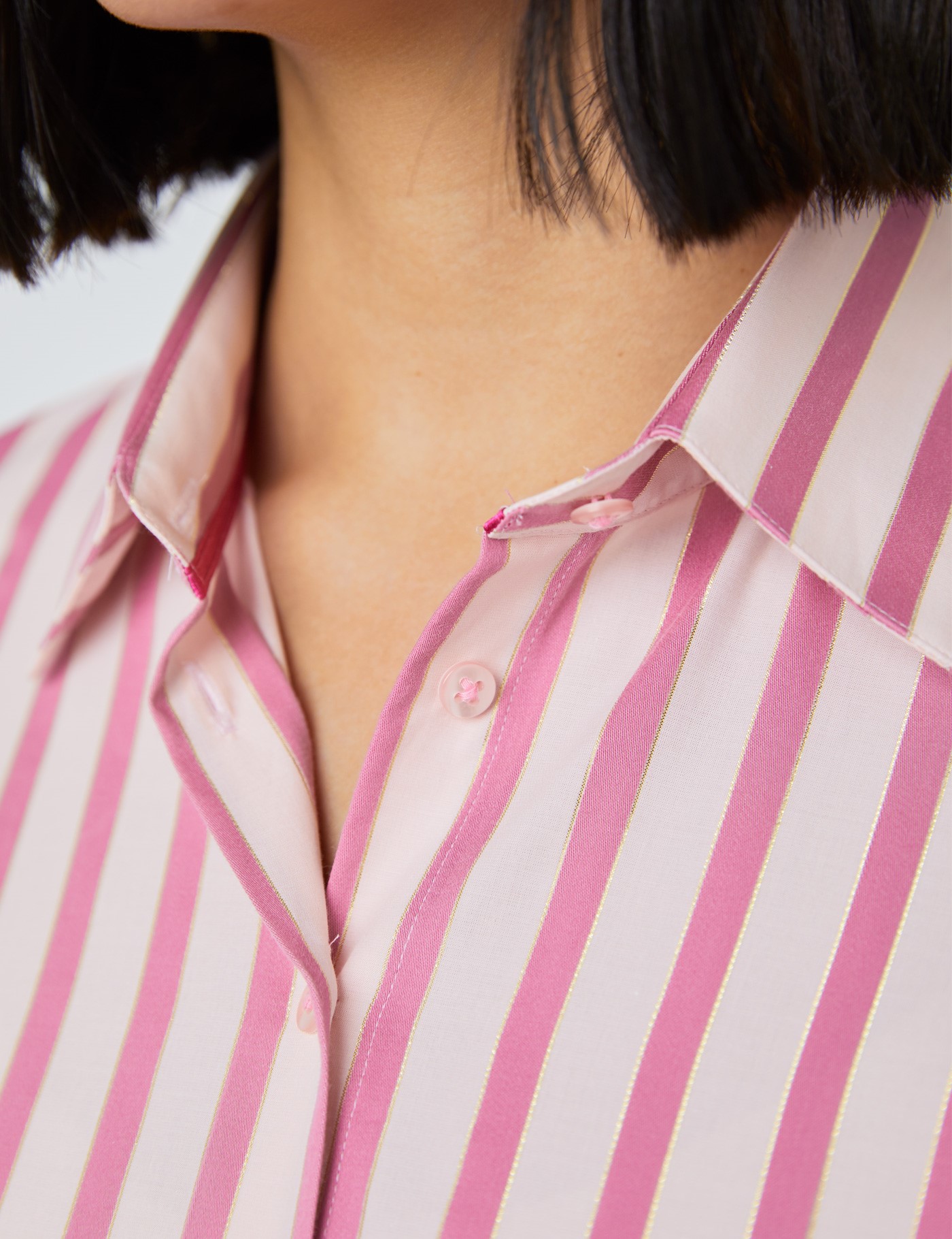 light pink and dark pink striped shirt