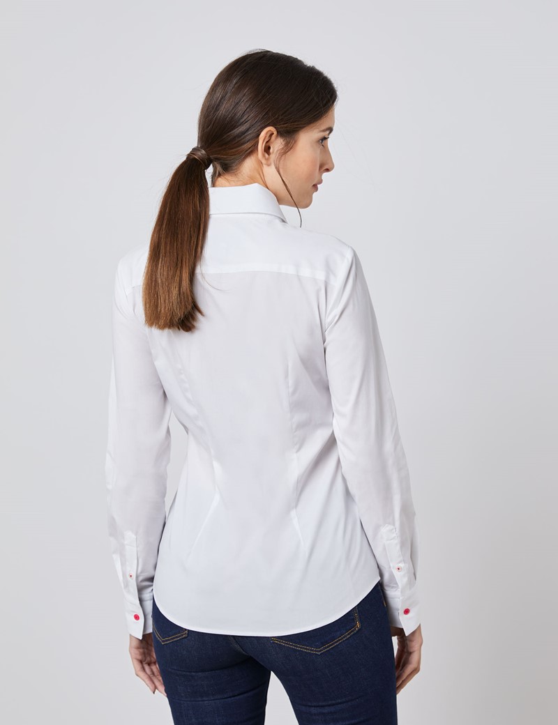 womens fitted stretch shirt