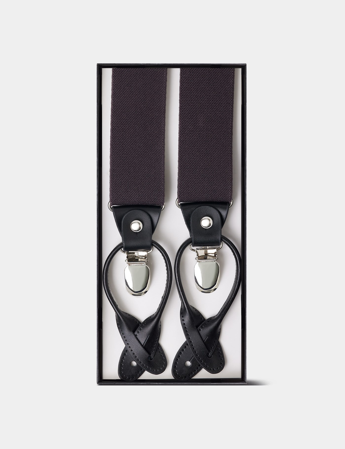 Hawes & Curtis 2 in 1 Adjustable Chocolate Brown Braces Size: One Size