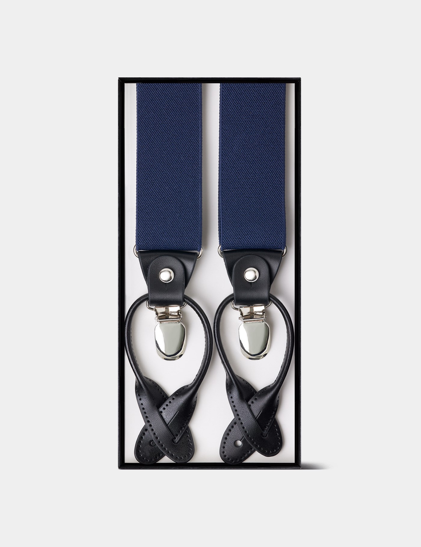 Hawes & Curtis 2 in 1 Adjustable Navy Braces Size: One Size