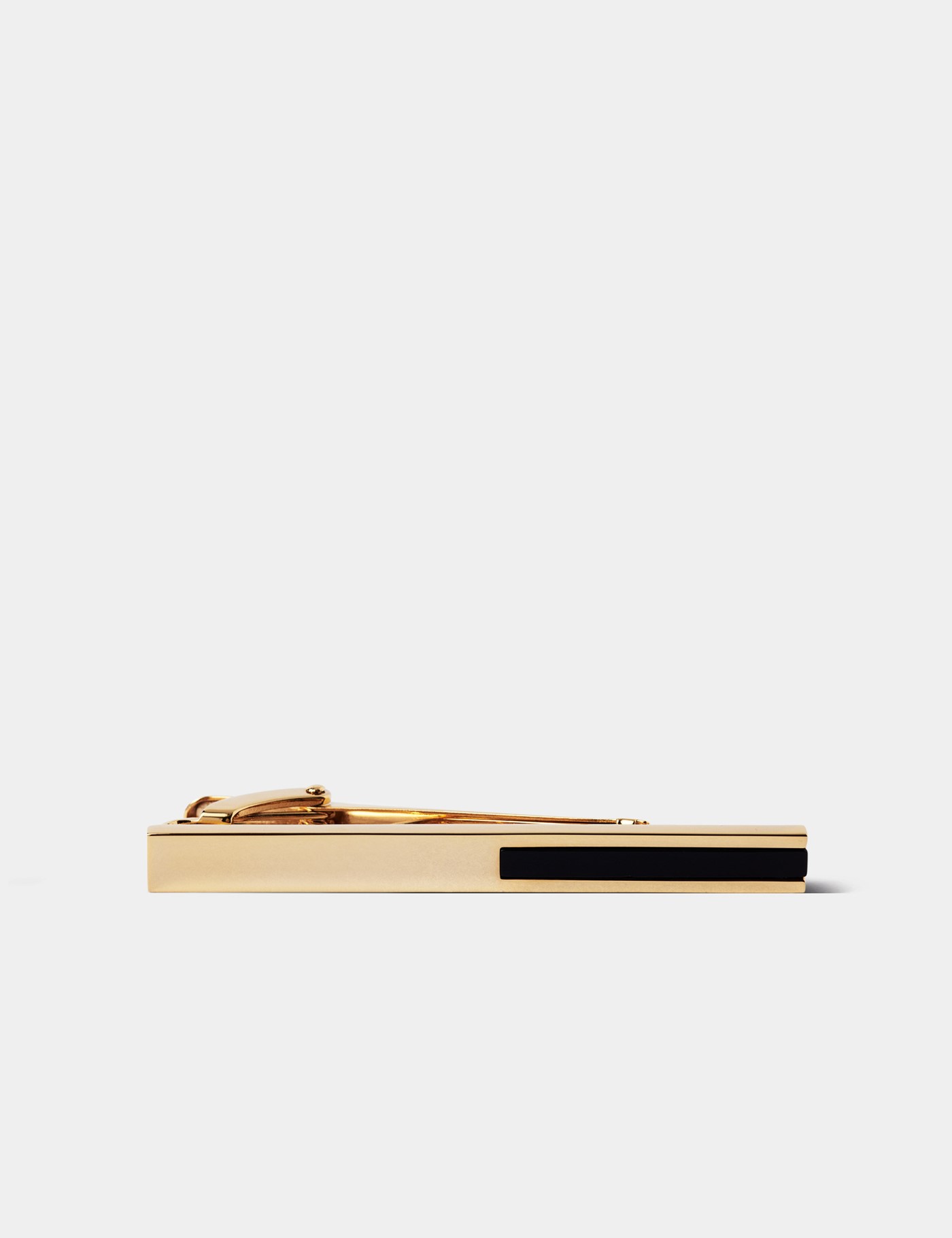 & Gold Tie Clip Onyx Detail One