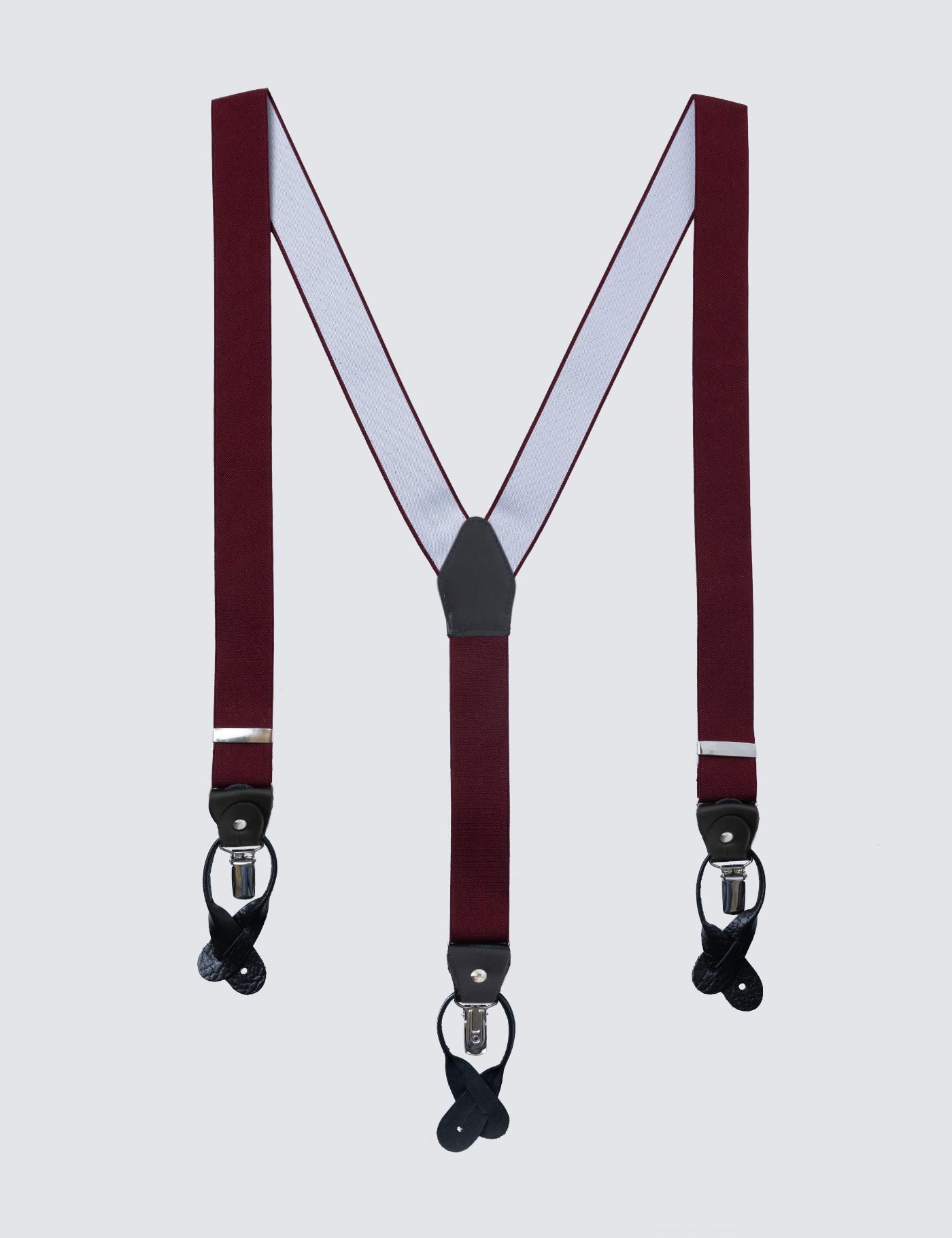 Maroon Trouser Braces Y-shape Back Suspenders TRAFALGAR Circa