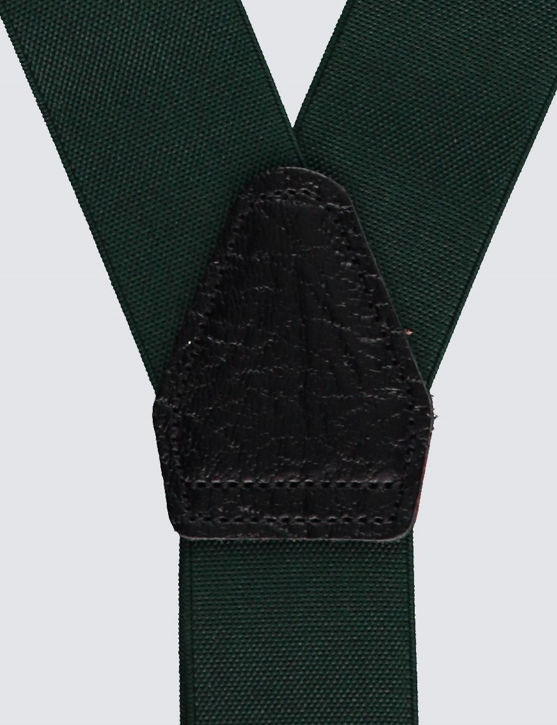 Men's Quality Green Suspenders Hawes & Curtis
