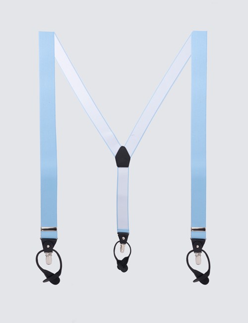 Twill Pants with Suspenders - Dark blue - Kids | H&M US