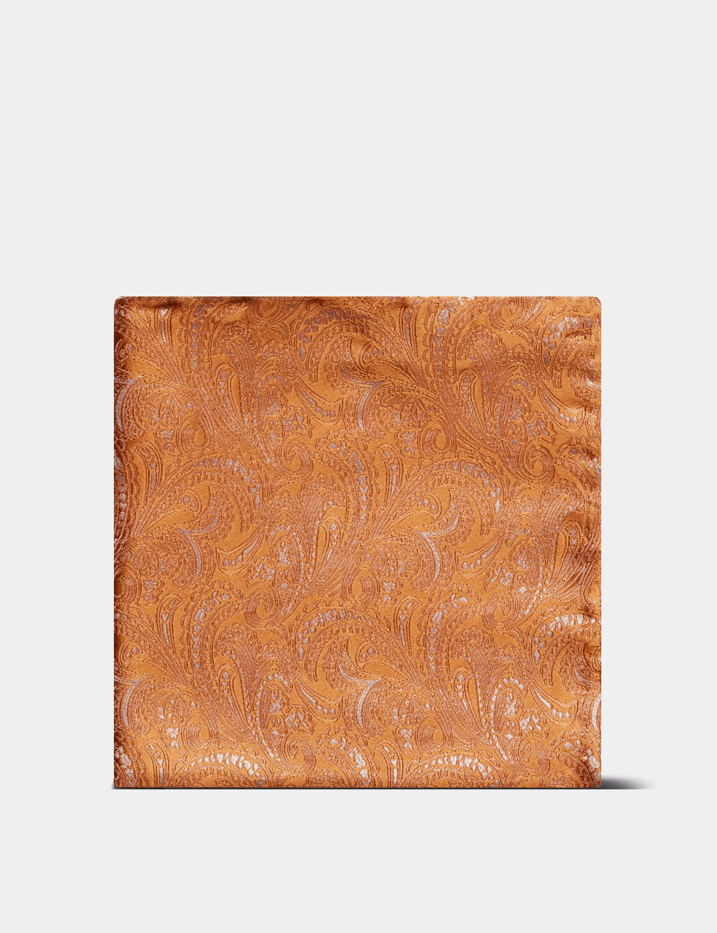 Hawes & Curtis Orange Paisley Handkerchief Size: One Size
