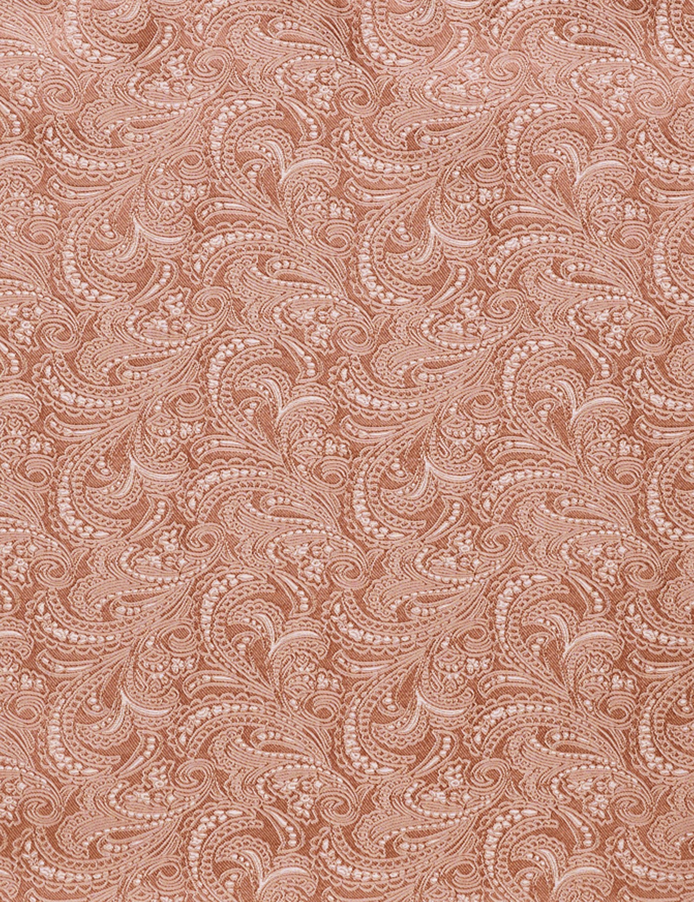 Hawes & Curtis Peach Paisley Handkerchief Size: One Size image 2