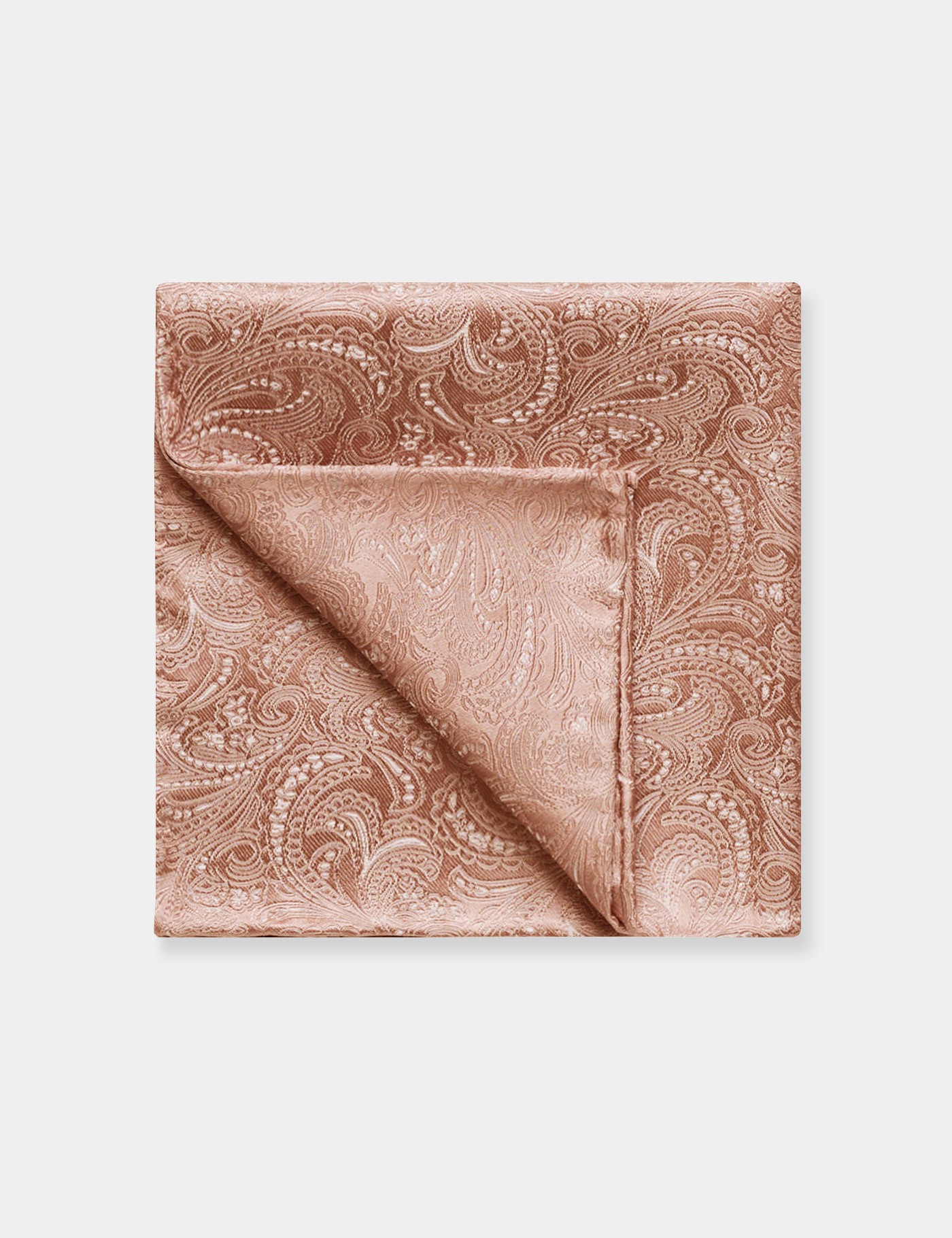 Hawes & Curtis Peach Paisley Handkerchief Size: One Size
