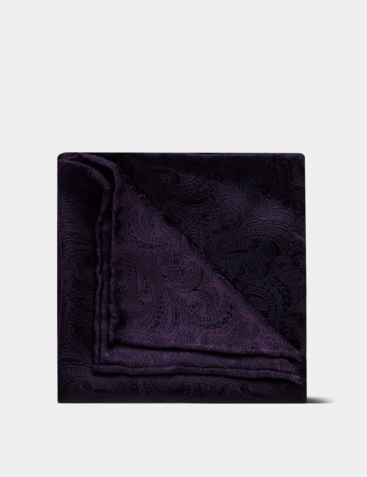 Hawes & Curtis Plum Paisley Handkerchief Size: One Size