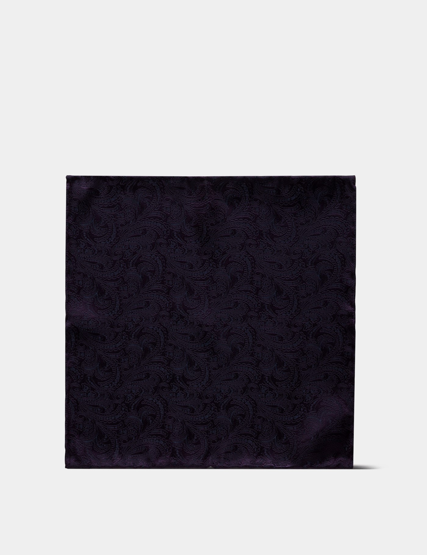 Hawes & Curtis Plum Paisley Handkerchief Size: One Size image 2