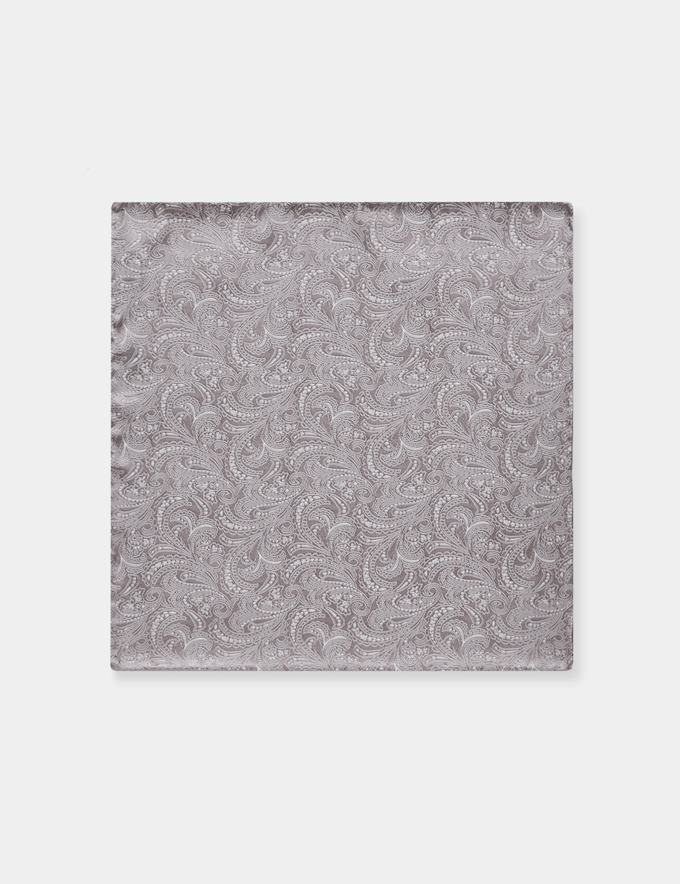 Hawes & Curtis Silver Paisley Handkerchief Size: One Size image 3