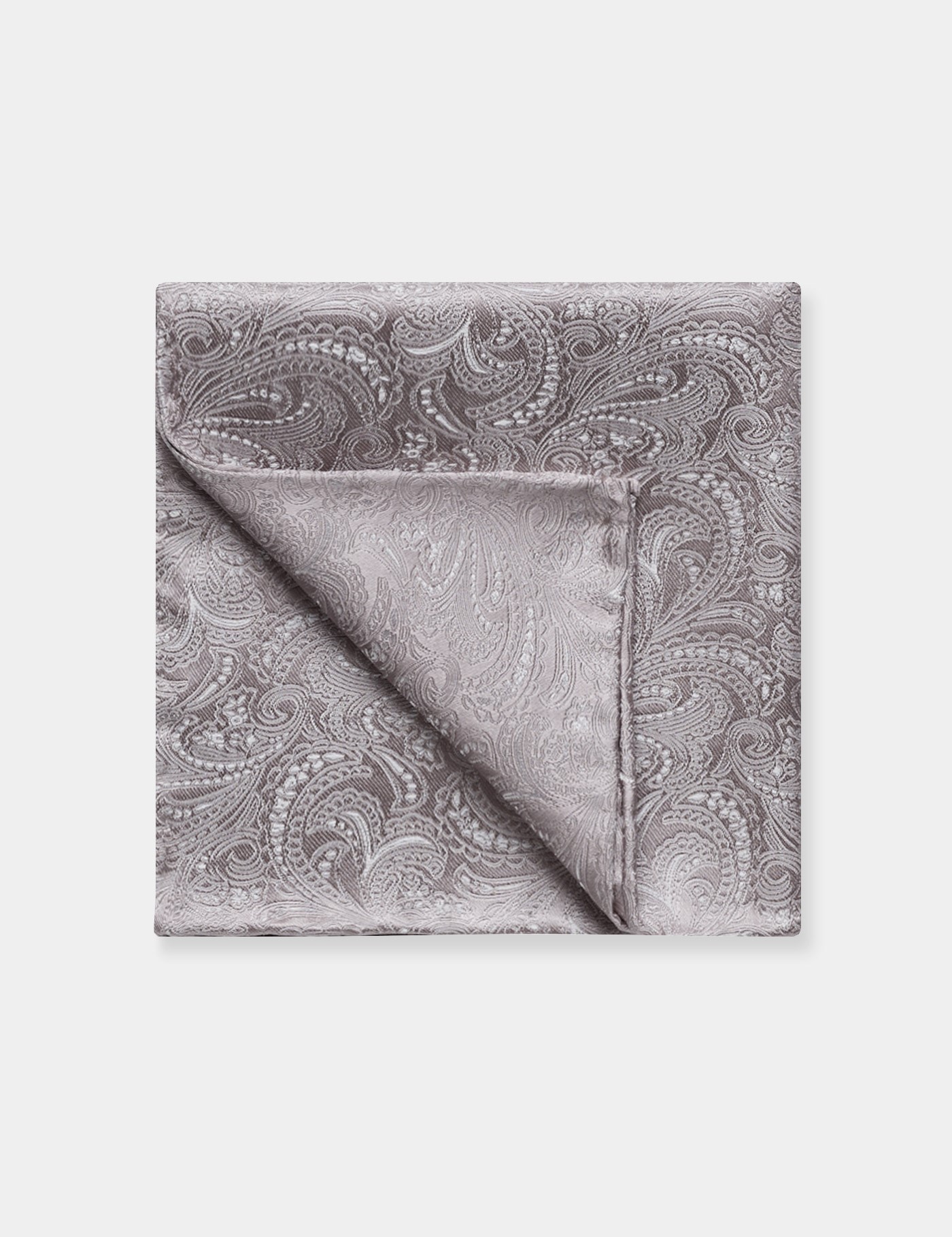 Hawes & Curtis Silver Paisley Handkerchief Size: One Size