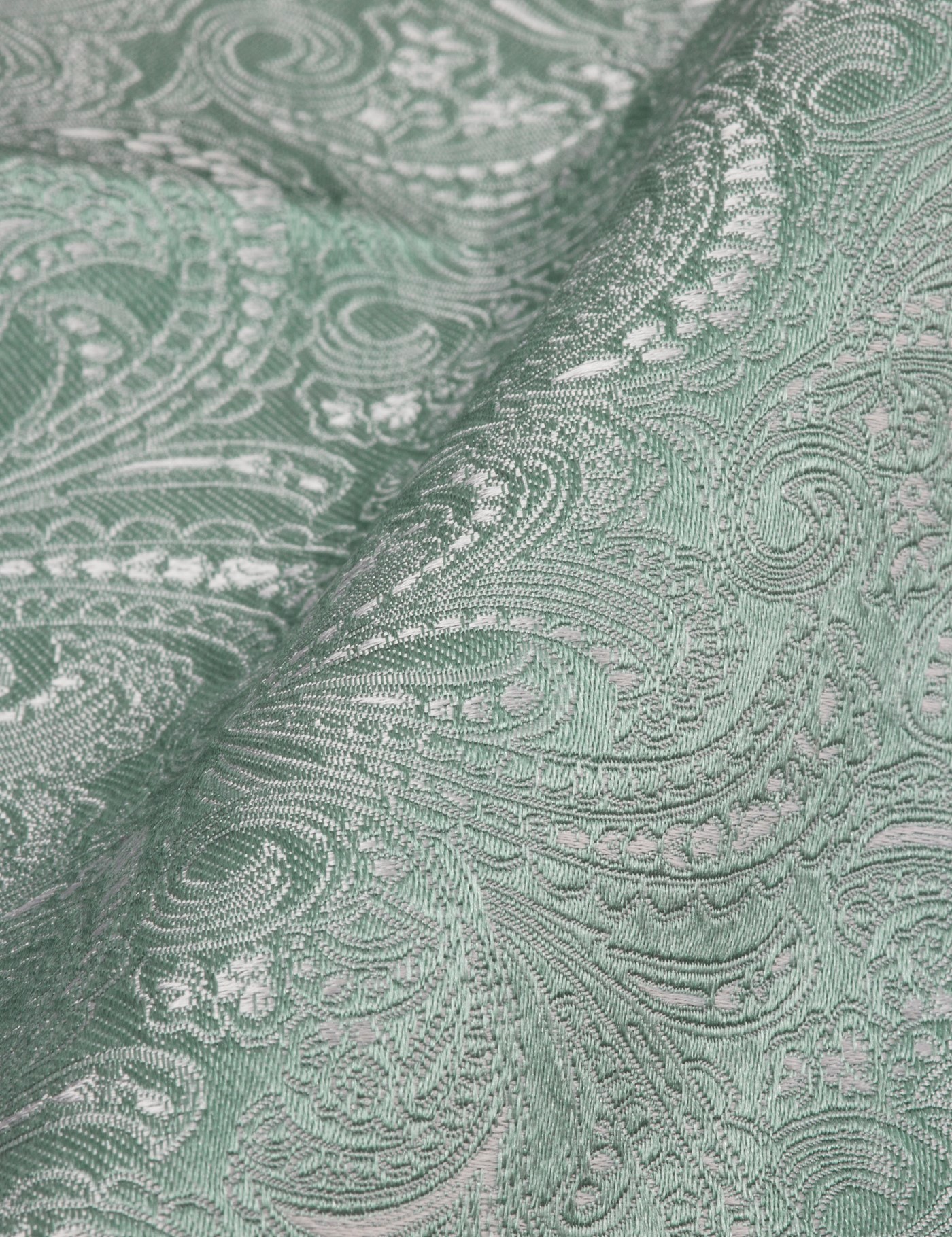 Hawes & Curtis Duck Egg Blue Paisley Handkerchief Size: One Size image 2