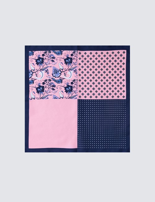 Pink 4 Way Handkerchief - 100% Silk