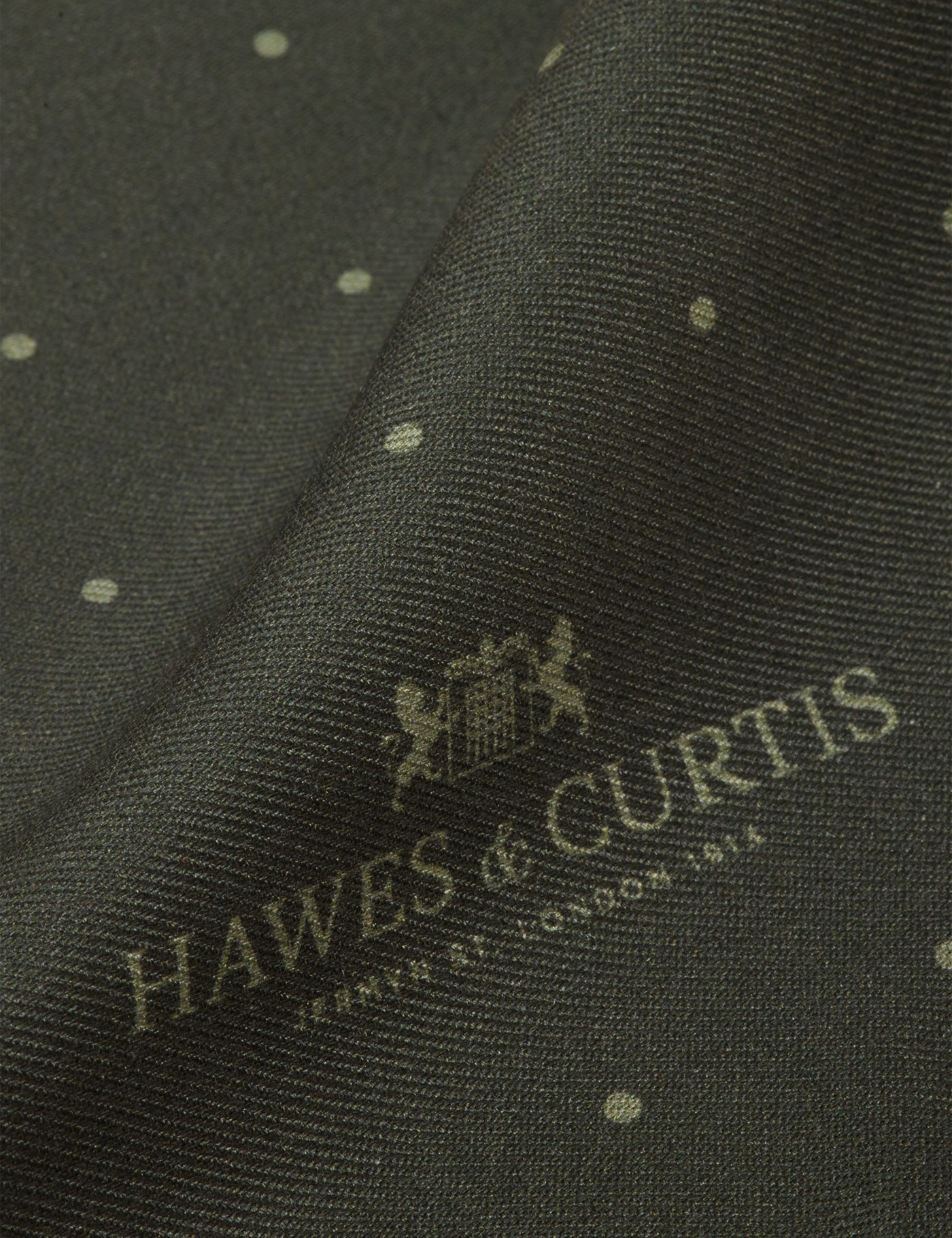 Hawes & Curtis Forest Green Spotted Pocket Square Size: One Size image 2